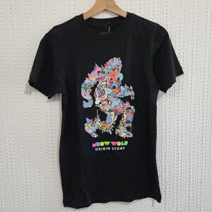 Meow Wolf Neon Black Graphic Crewneck Shirt Size X-Small Women's